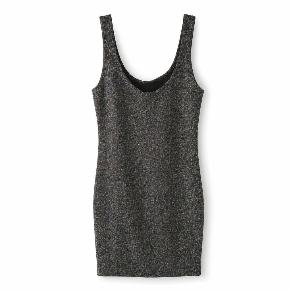Forever 21 Black Glitter Sleeveless Tank Top - pre-loved at Why Go Less, Lebanon
