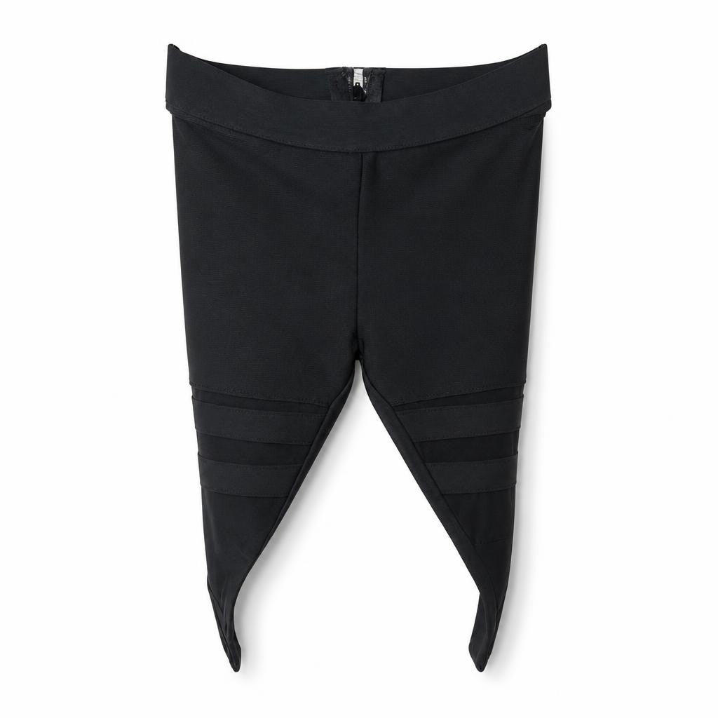 Black Mesh Panel Bandage Shorts/leggings - pre-loved at Why Go Less, Lebanon