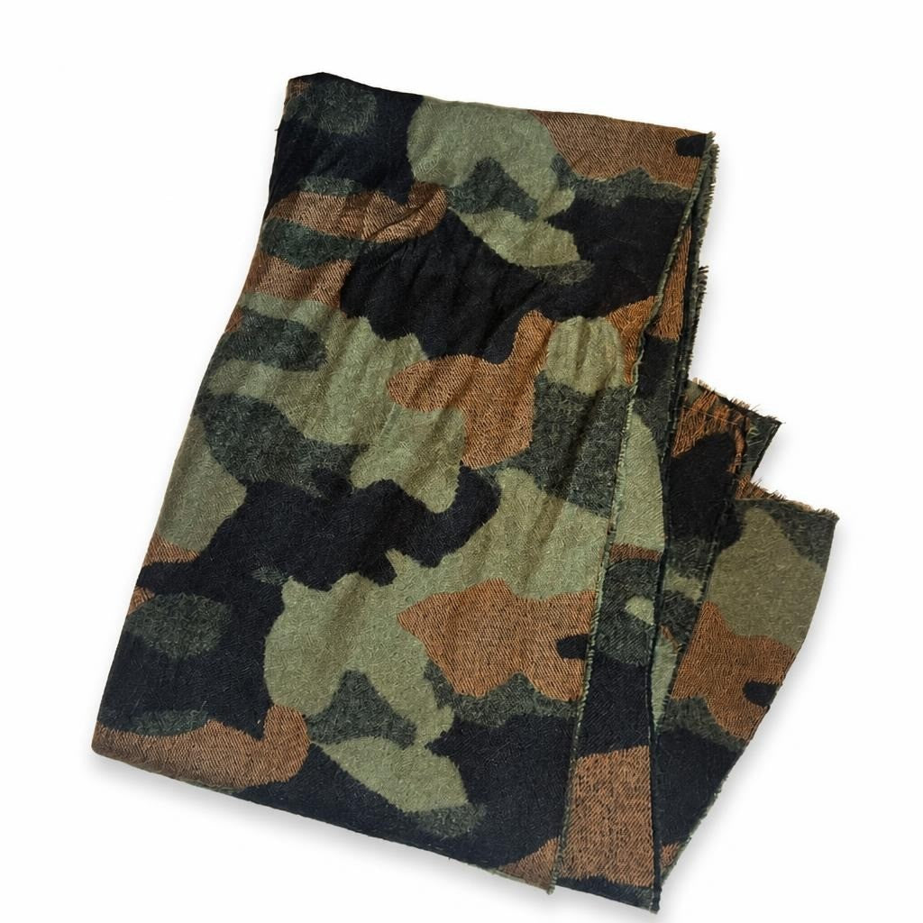 Camouflage Print Oversized Scarf/shawl - pre-loved at Why Go Less, Lebanon