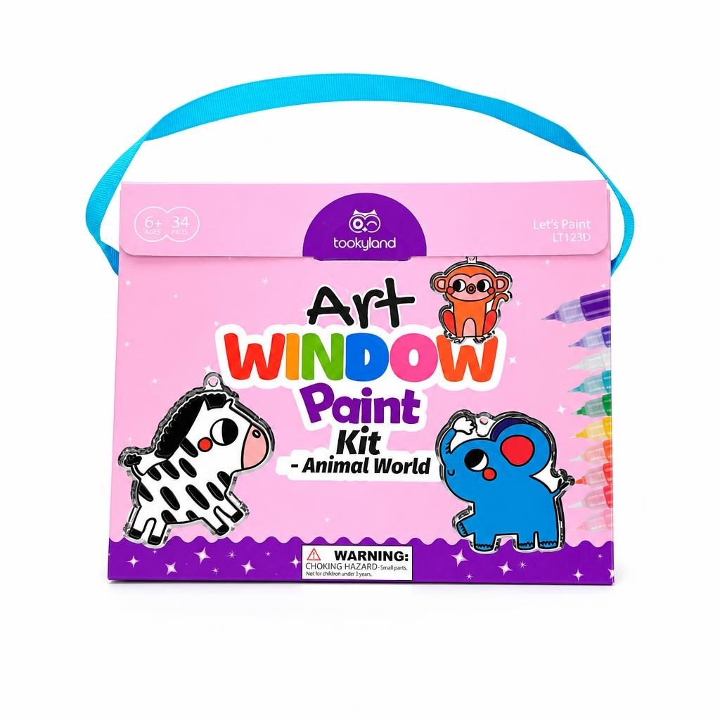 Tookyland Window Art Kit, Animal World, 34 Pcs - new at Why Go Less, Lebanon