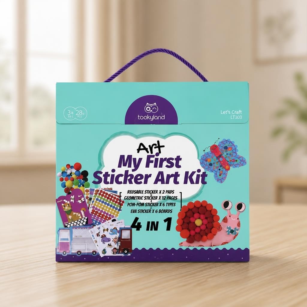 Tookyland My First Sticker Art Kit, 4 in 1, 28 Pcs - new at Why Go Less, Lebanon