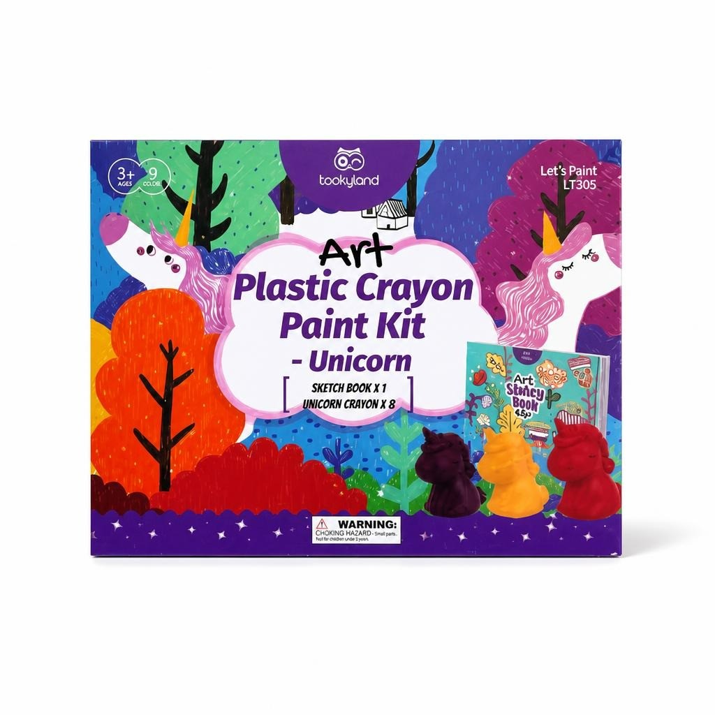 Tookyland Plastic Crayon Paint Kit, Unicorns - new at Why Go Less, Lebanon