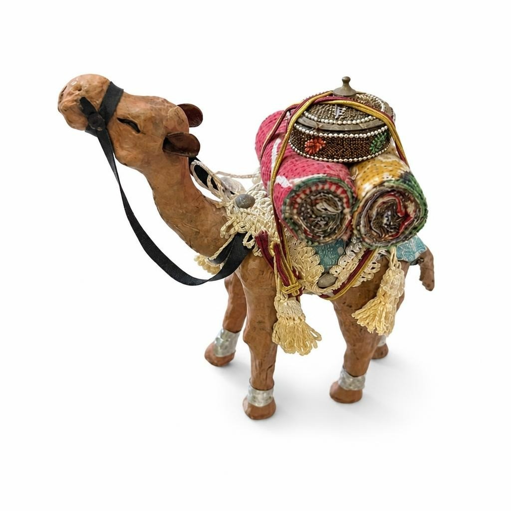 Handcrafted Decorative Camel Figurine Beaded Saddle - pre-loved at Why Go Less, Lebanon