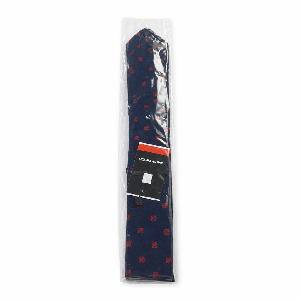 Pierre Cardin Navy Patterned Necktie, New - pre-loved at Why Go Less, Lebanon