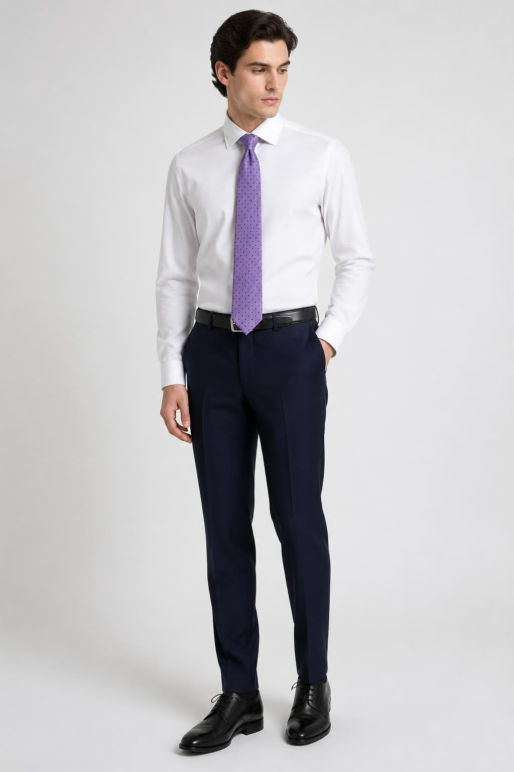 Purple Polka Dot Necktie, New in Packaging - pre-loved at Why Go Less, Lebanon
