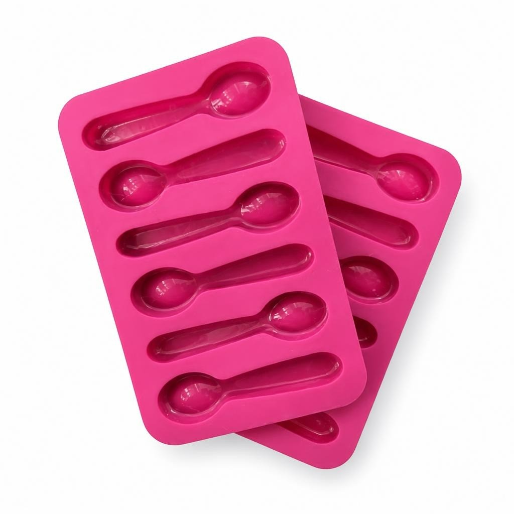 Silicone Spoon-shaped Mold Tray, Pink, Set of 2 - pre-loved at Why Go Less, Lebanon