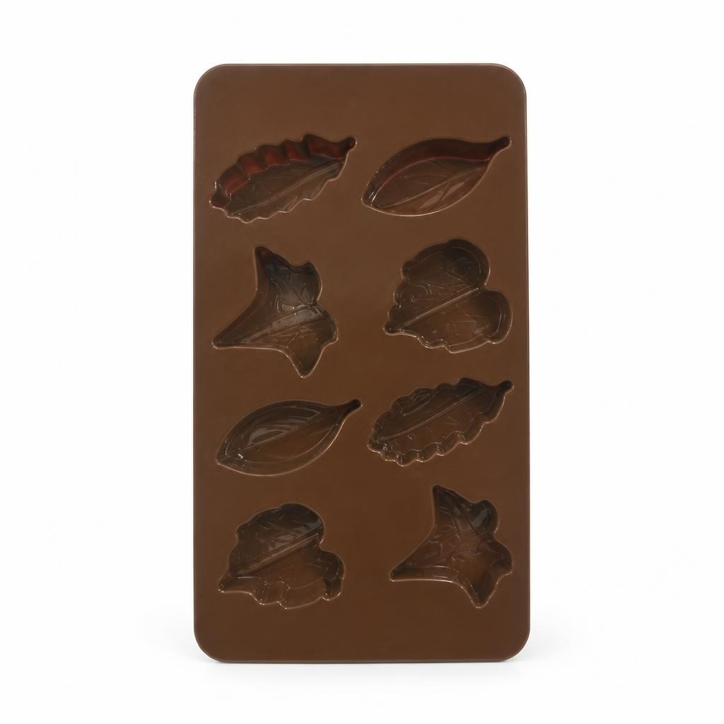 Leaf Shapes Silicone Chocolate Mold, Brown - pre-loved at Why Go Less, Lebanon