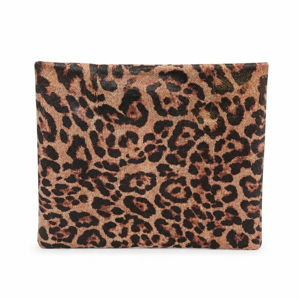 Leopard Print Sequin Large Clutch Bag - pre-loved at Why Go Less, Lebanon