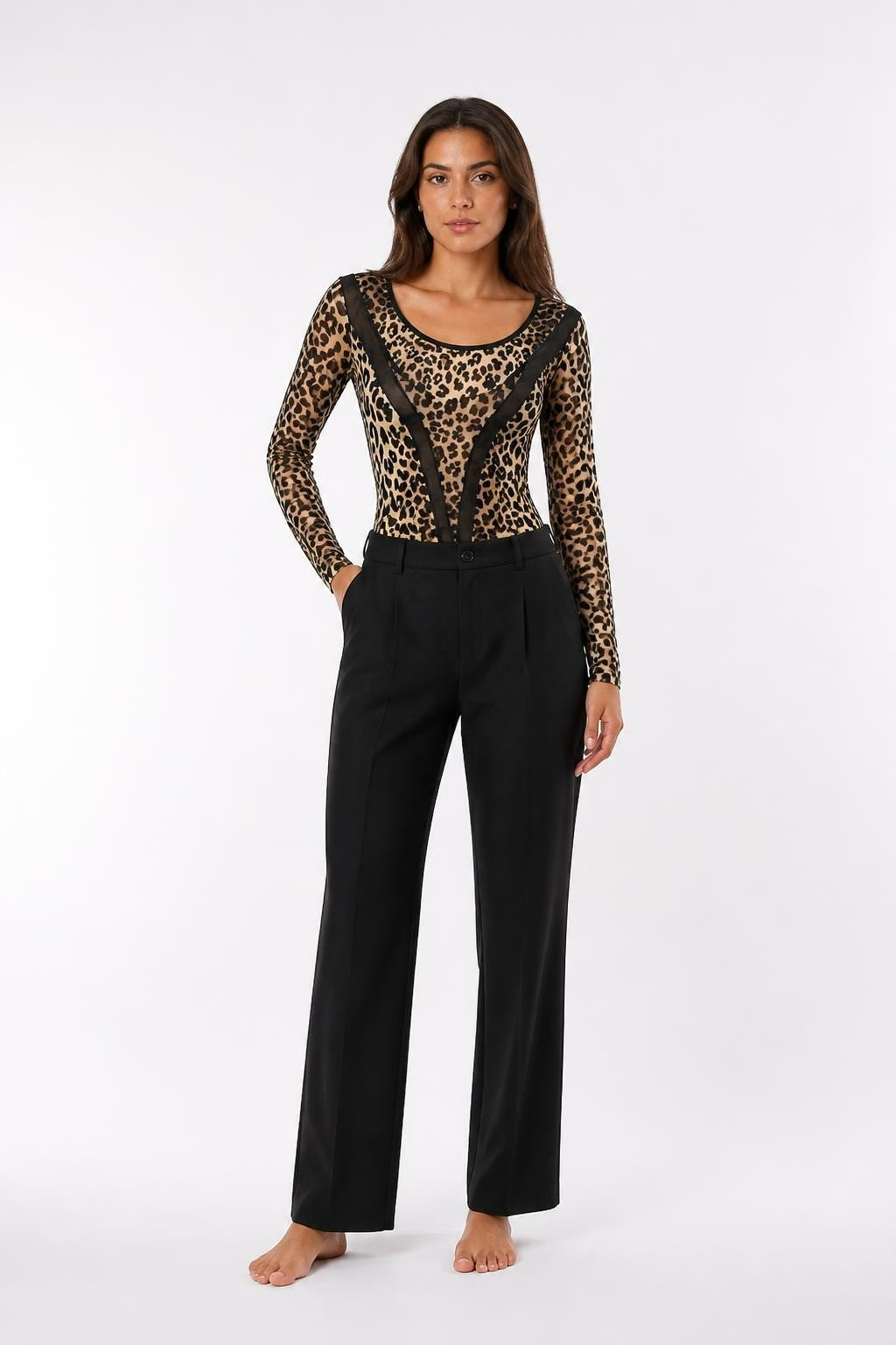 Missimo Leopard Print Long Sleeve Top - pre-loved at Why Go Less, Lebanon
