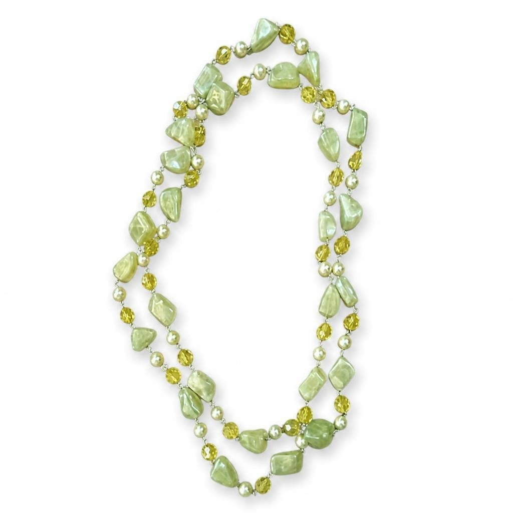 Green Stone Necklace - pre-loved at Why Go Less, Lebanon