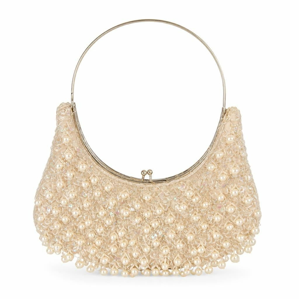 White Pearl Bag - pre-loved at Why Go Less, Lebanon