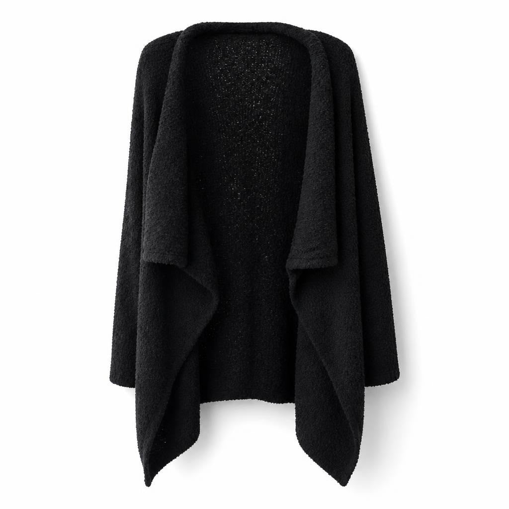 Oui Black Sparkle Boucle Open Cardigan - pre-loved at Why Go Less, Lebanon