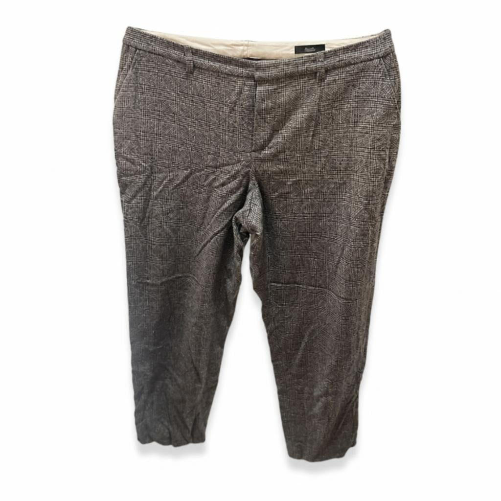 Basler Grey Plaid Slim Trousers - pre-loved at Why Go Less, Lebanon