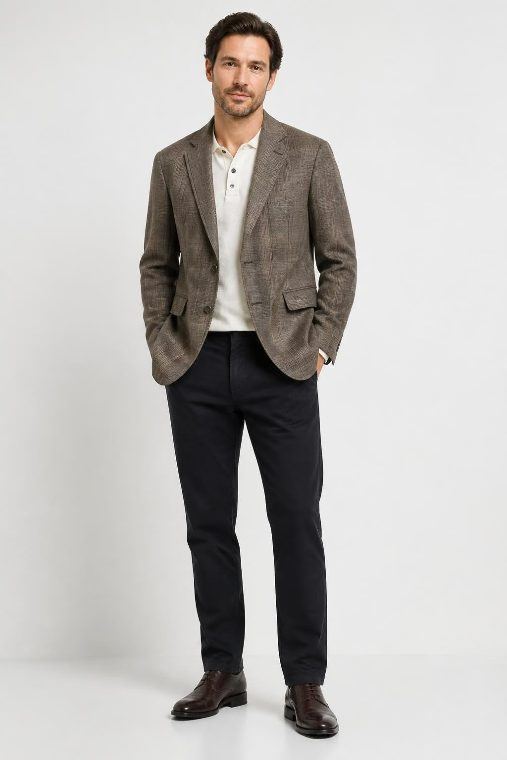 Luca D'altieri Life Blazer, Brown Plaid - pre-loved at Why Go Less, Lebanon
