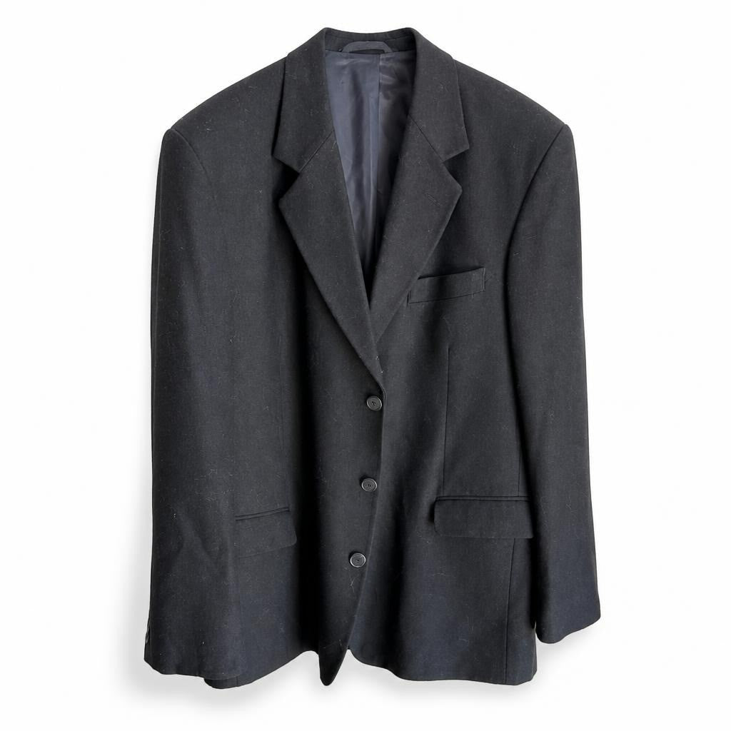 Striped White Beige Men's Blazer Seersucker - pre-loved at Why Go Less, Lebanon