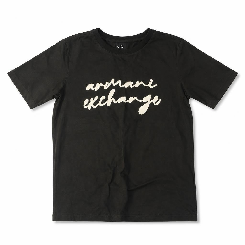 Armani Exchange Black Logo Tee, NWT - pre-loved at Why Go Less, Lebanon