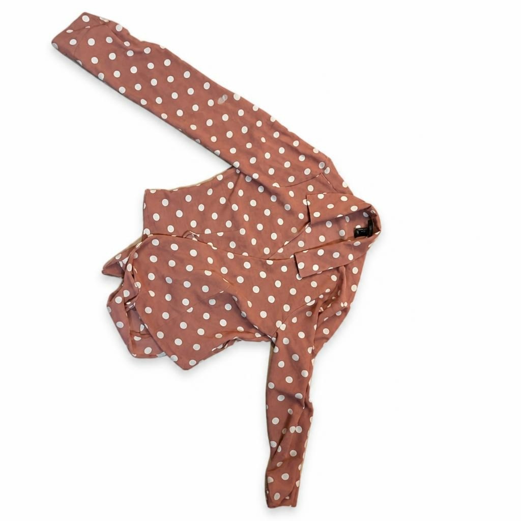 Pink Polka Dot Long-sleeve Blouse - pre-loved at Why Go Less, Lebanon