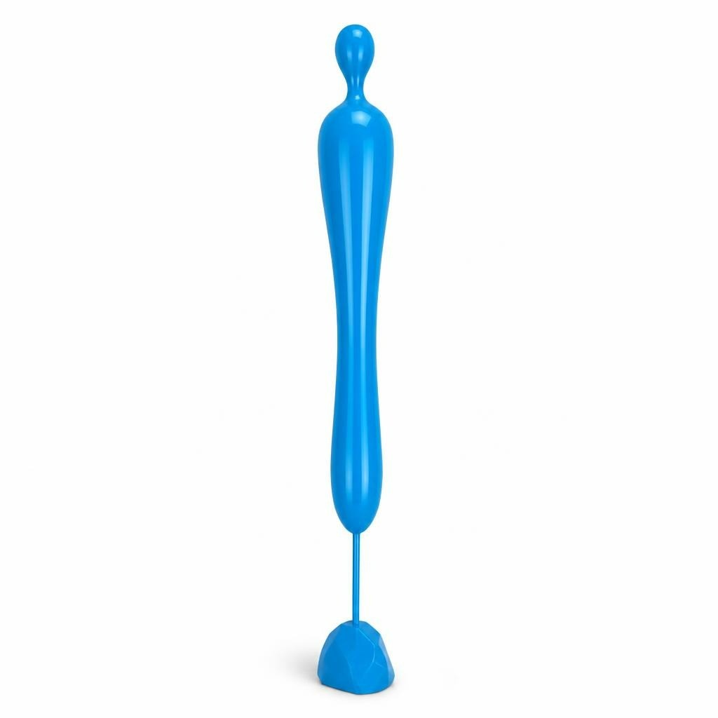 Modern Blue Abstract Human Figure Sculpture - pre-loved at Why Go Less, Lebanon