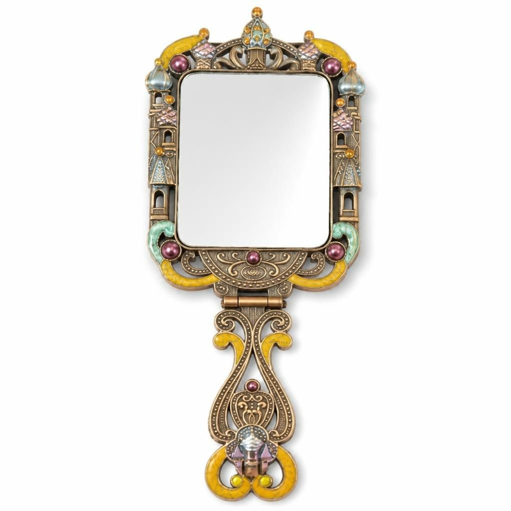 Ornate Vintage-style Decorative Hand Mirror - pre-loved at Why Go Less, Lebanon