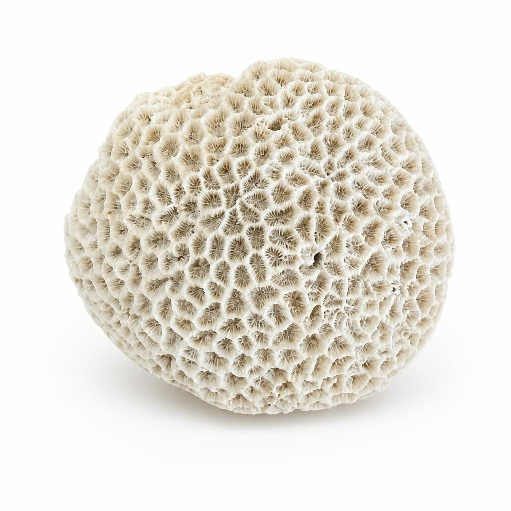 3 Pure Original Shells Round Brain Coral Skeleton Specimen, Off-white - pre-loved at Why Go Less, Lebanon