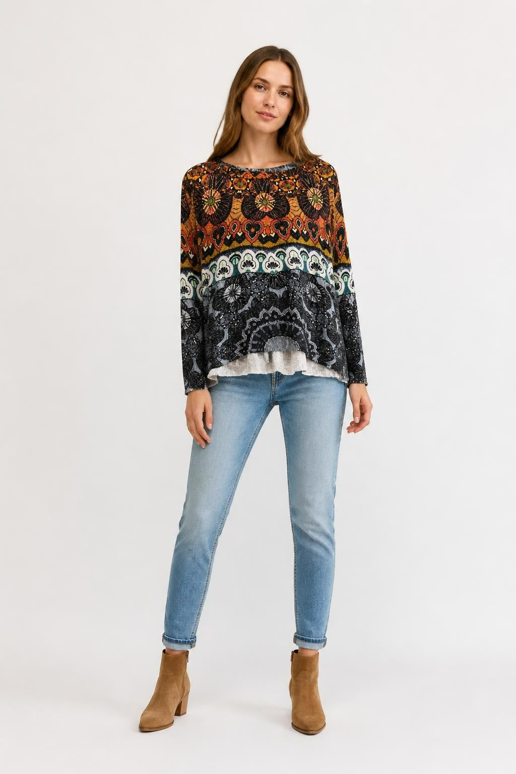 Desigual Multicolor Boho Embroidered Top - pre-loved at Why Go Less, Lebanon