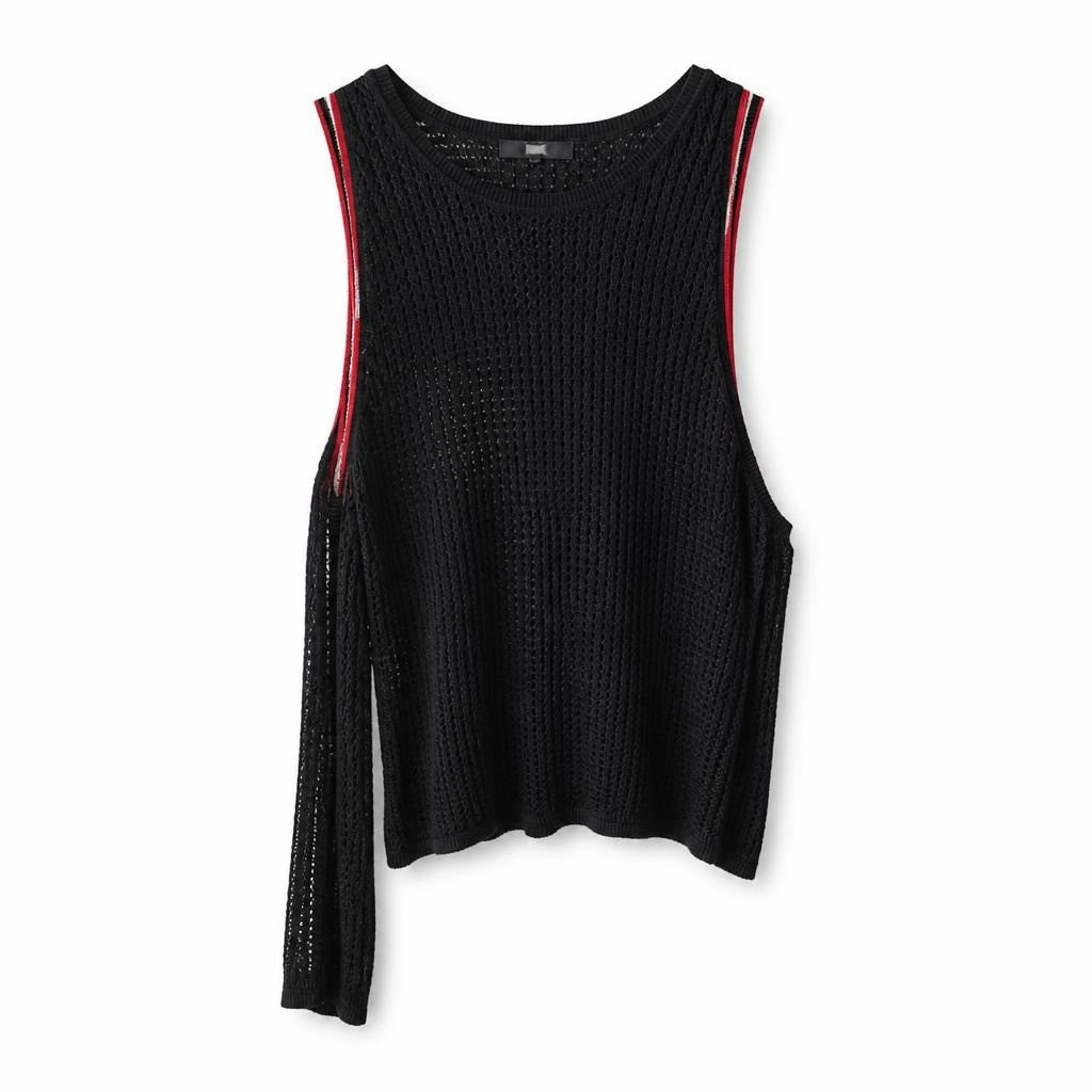 NEXT Black Crochet Knit Sleeveless Top - pre-loved at Why Go Less, Lebanon