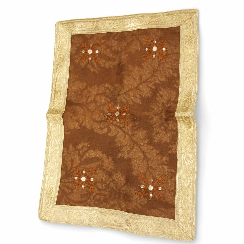 4 Croshet Brown Table Lace Doily - pre-loved at Why Go Less, Lebanon