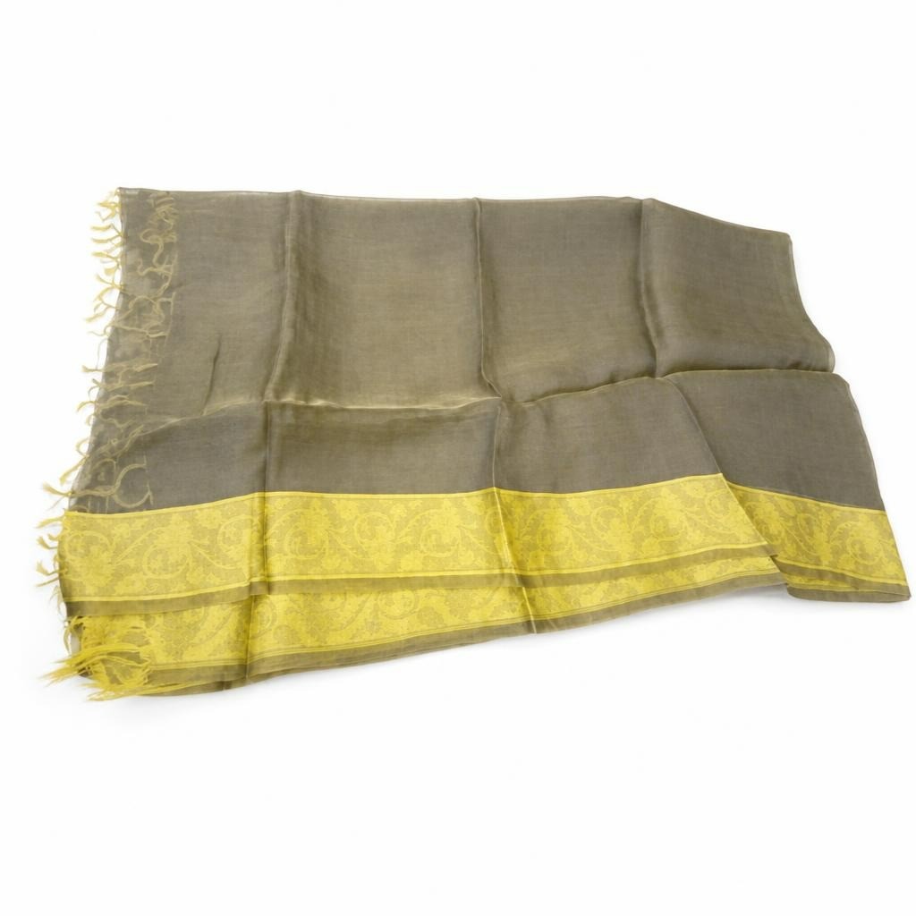 3 Pieces Olive Green Embroidered Table Runner Gold Border - pre-loved at Why Go Less, Lebanon