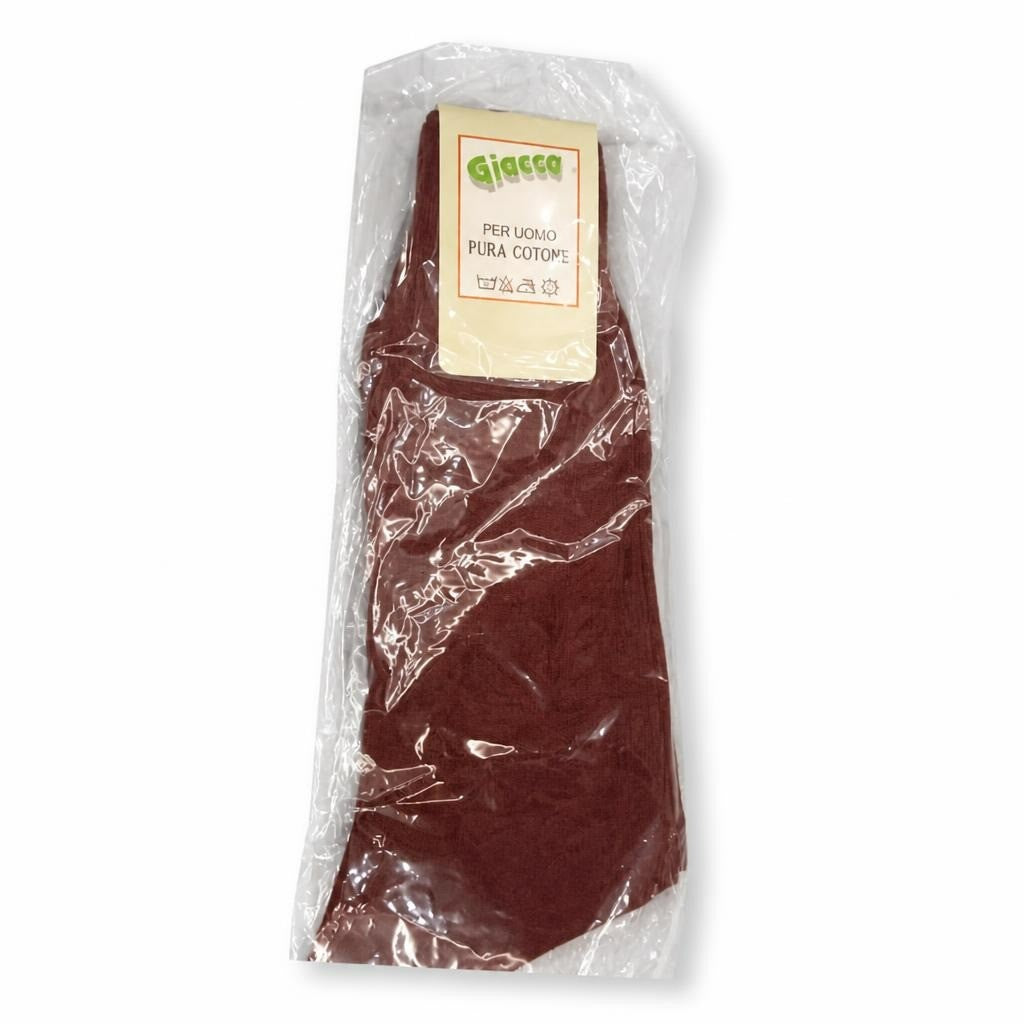 Giacca Men's Pure Cotton Socks, Brown, New - at Why Go Less, Lebanon