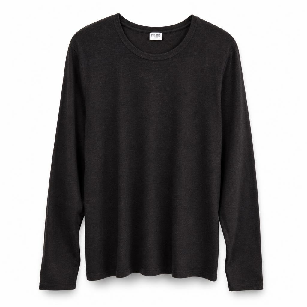 Dark Grey Long-sleeve Crewneck Sweater - pre-loved at Why Go Less, Lebanon