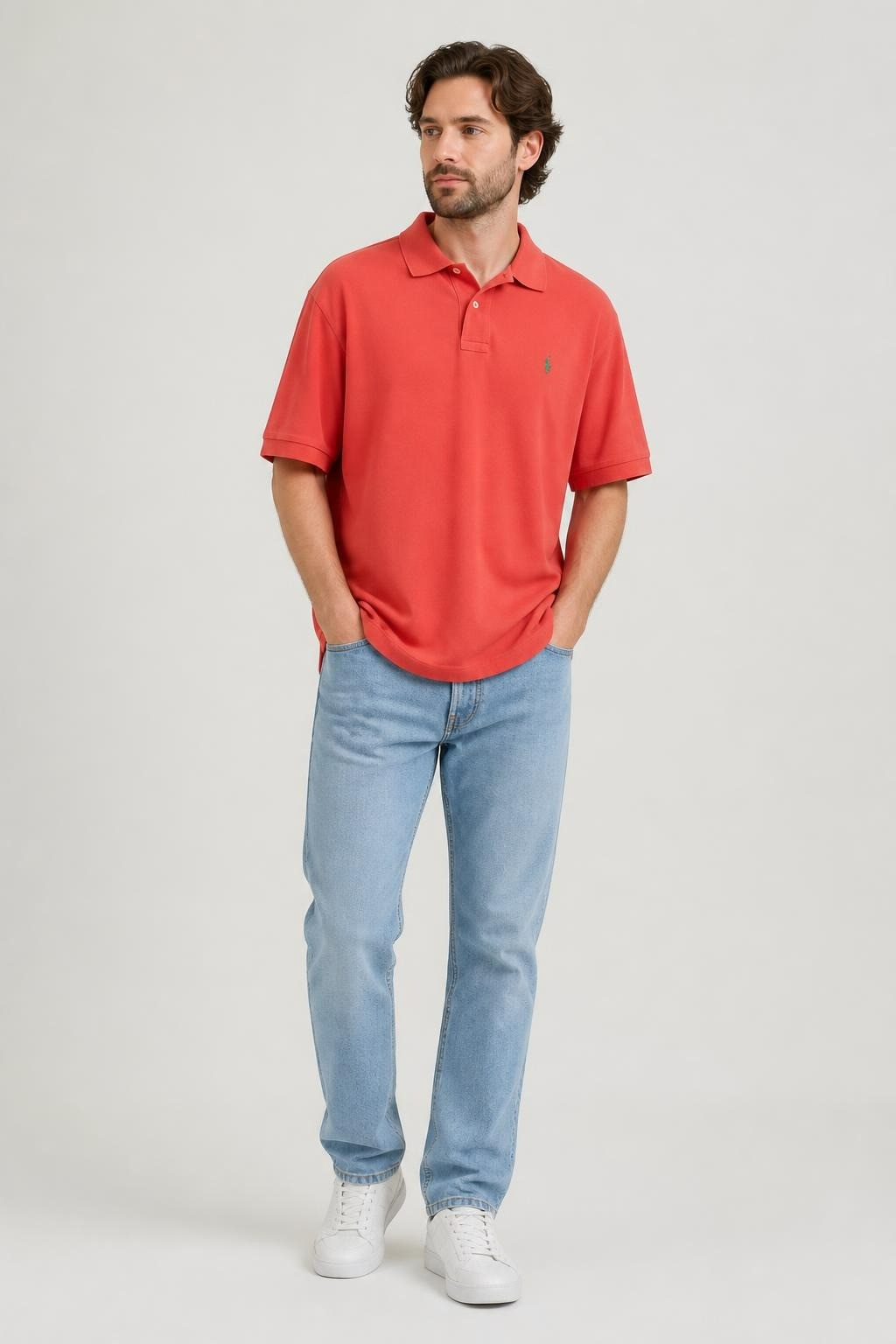 Polo Ralph Lauren Orange Polo Shirt Big & Tall - pre-loved at Why Go Less, Lebanon
