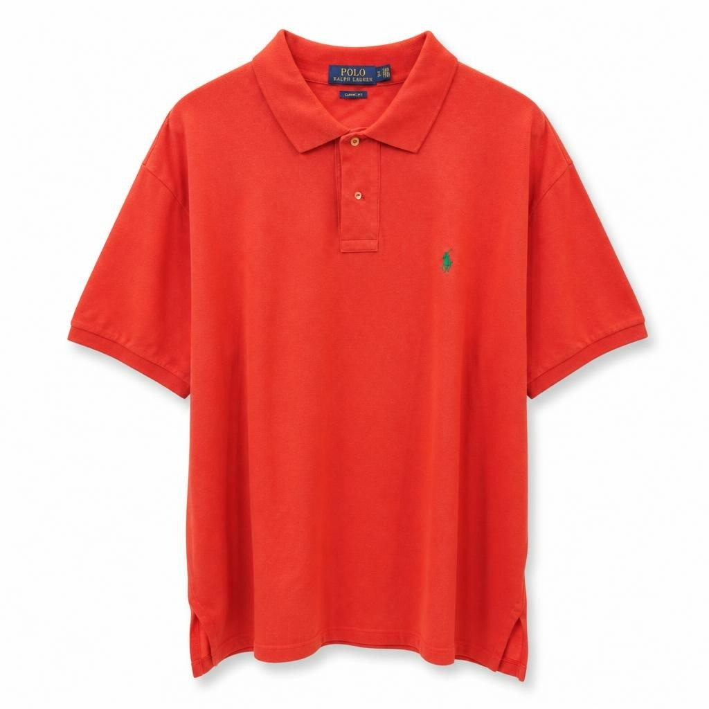 Polo Ralph Lauren Orange Polo Shirt Big & Tall - pre-loved at Why Go Less, Lebanon