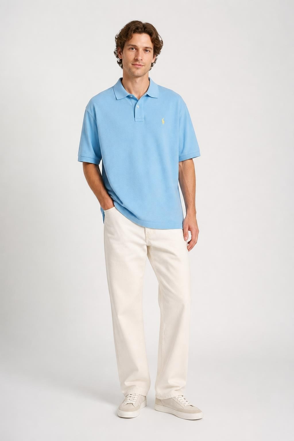 Polo Ralph Lauren Light Blue Polo Shirt - pre-loved at Why Go Less, Lebanon