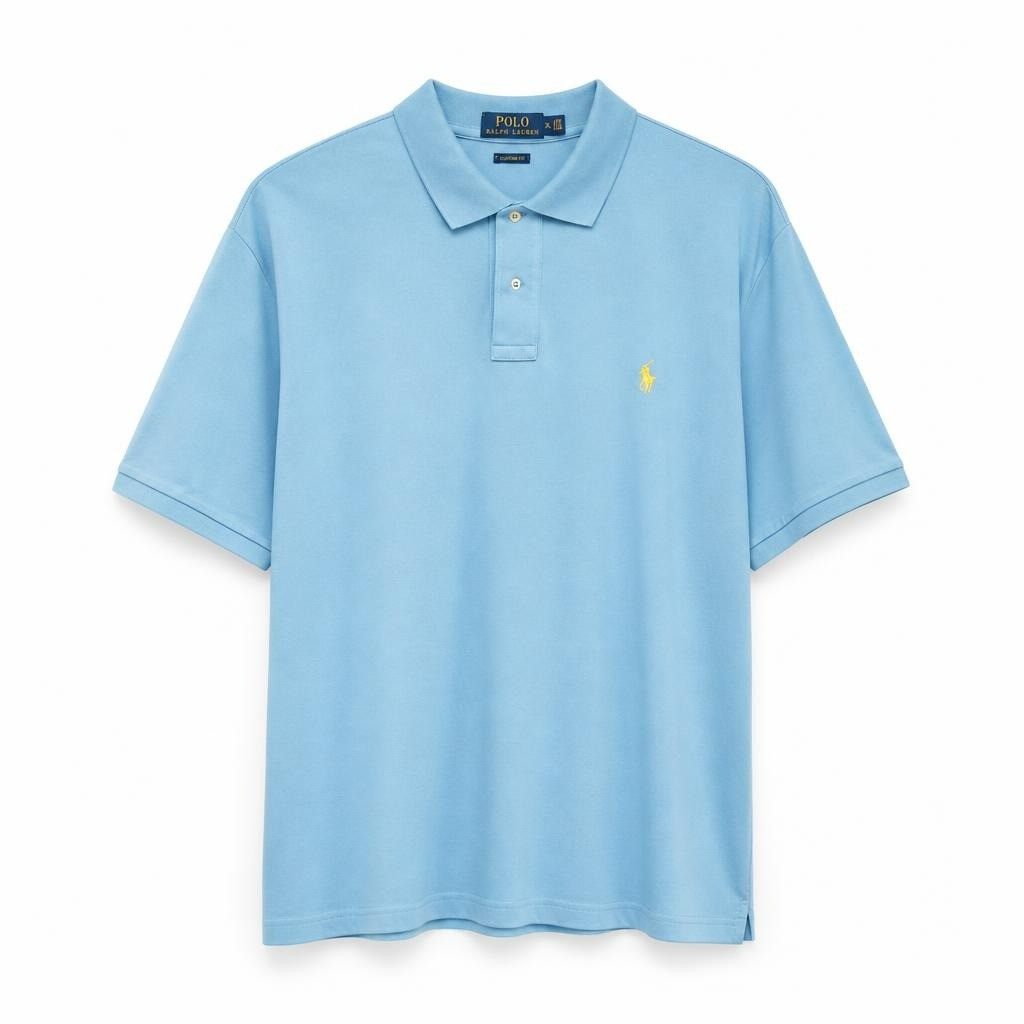 Polo Ralph Lauren Light Blue Polo Shirt - pre-loved at Why Go Less, Lebanon