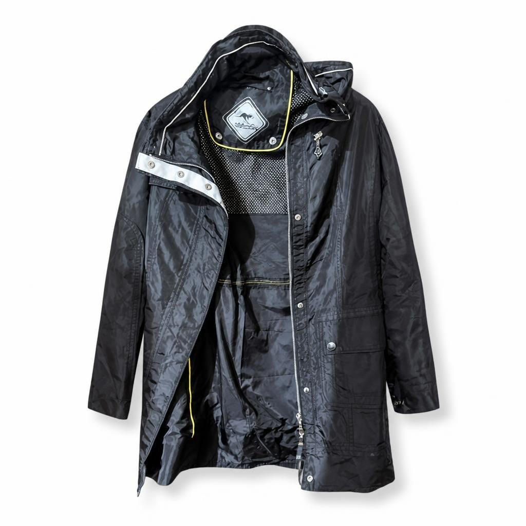 Kangaroos Black Windbreaker Jacket with Mesh Lining - pre-loved at Why Go Less, Lebanon