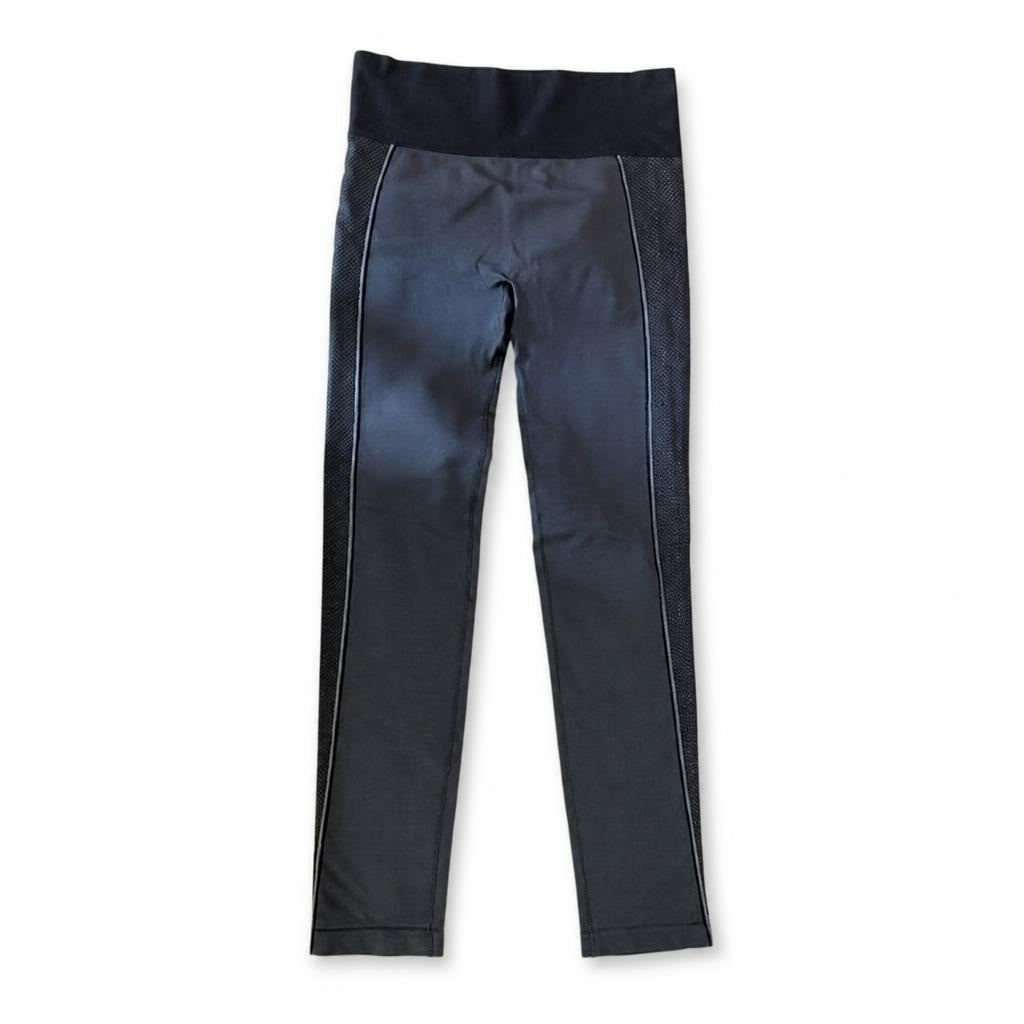 Black Athletic Leggings with Mesh Panels - pre-loved at Why Go Less, Lebanon
