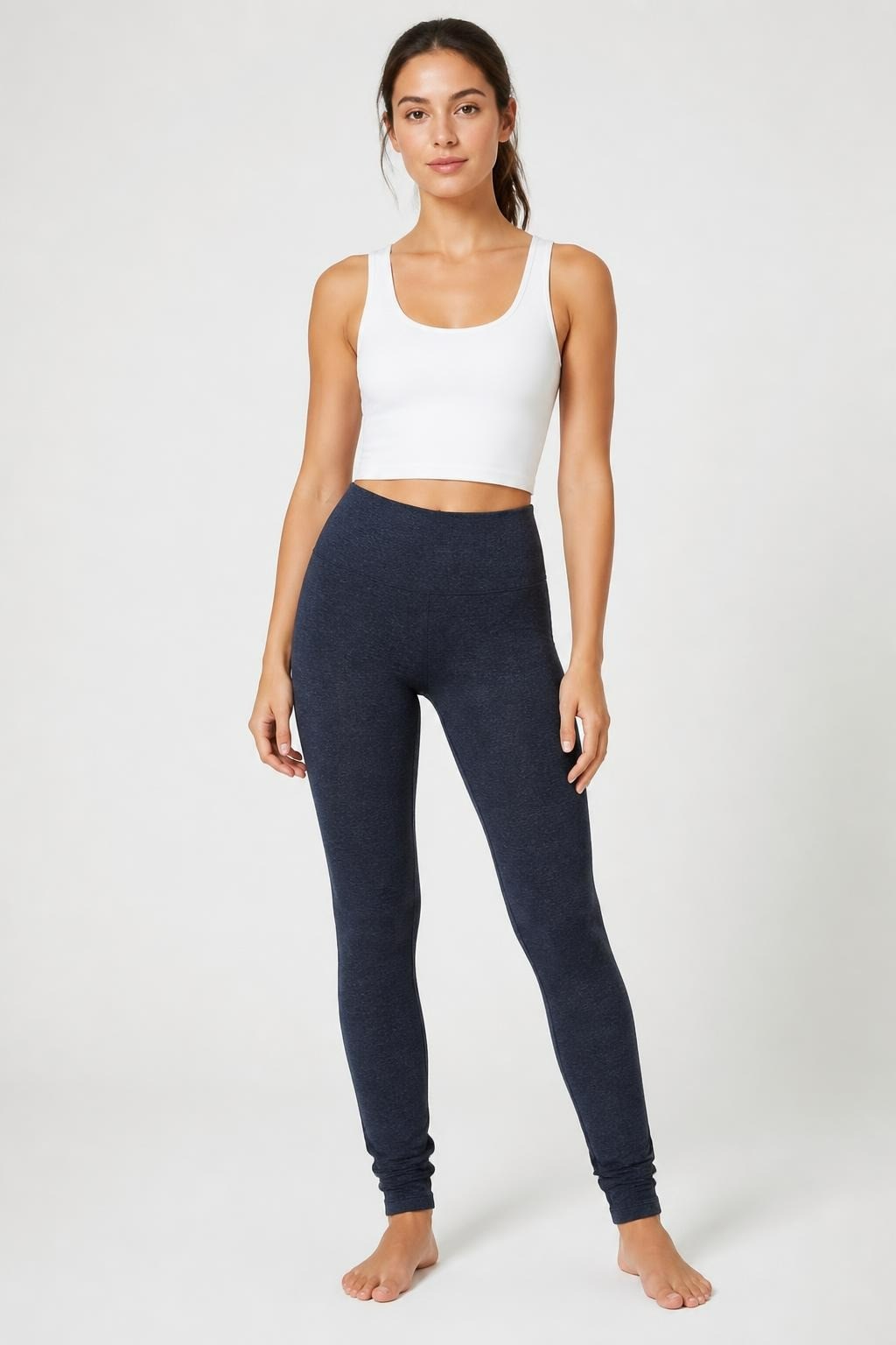 ECHT Dark Navy Seamless Ribbed Leggings - pre-loved at Why Go Less, Lebanon