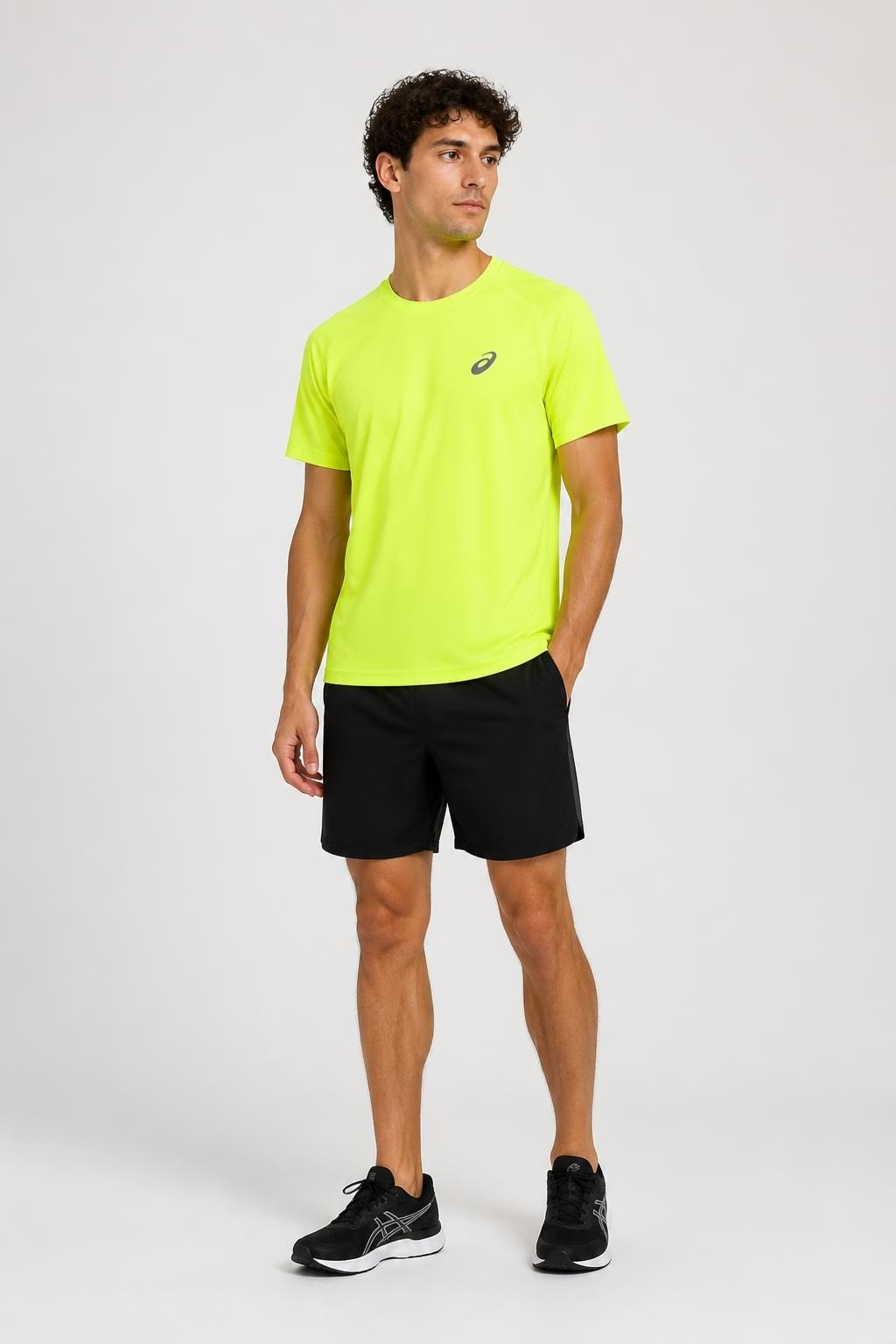 Asics Neon Yellow Running T-shirt - pre-loved at Why Go Less, Lebanon