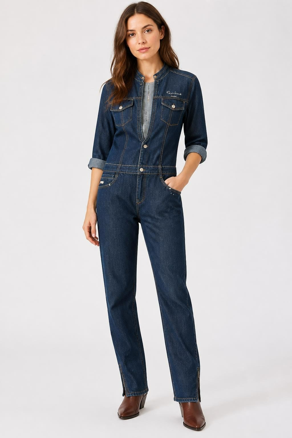 Pepe Jeans Dark Denim Full-length Jumpsuit - pre-loved at Why Go Less, Lebanon