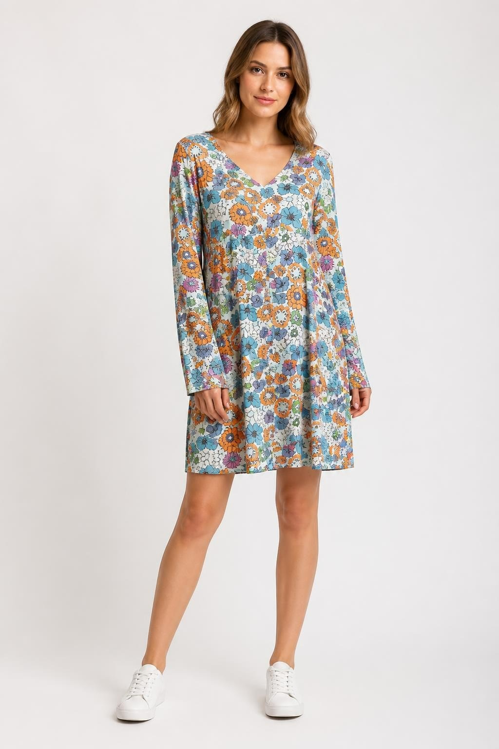 Sobe Floral Boho Long-sleeve Wrap Top - new at Why Go Less, Lebanon