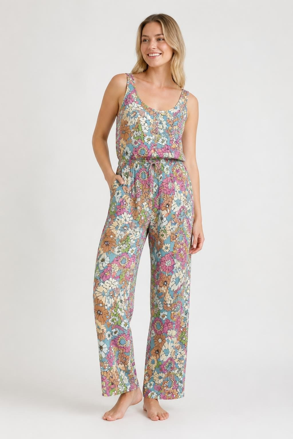 Sobe Floral Wide-leg Crop Top Set Piece - new at Why Go Less, Lebanon
