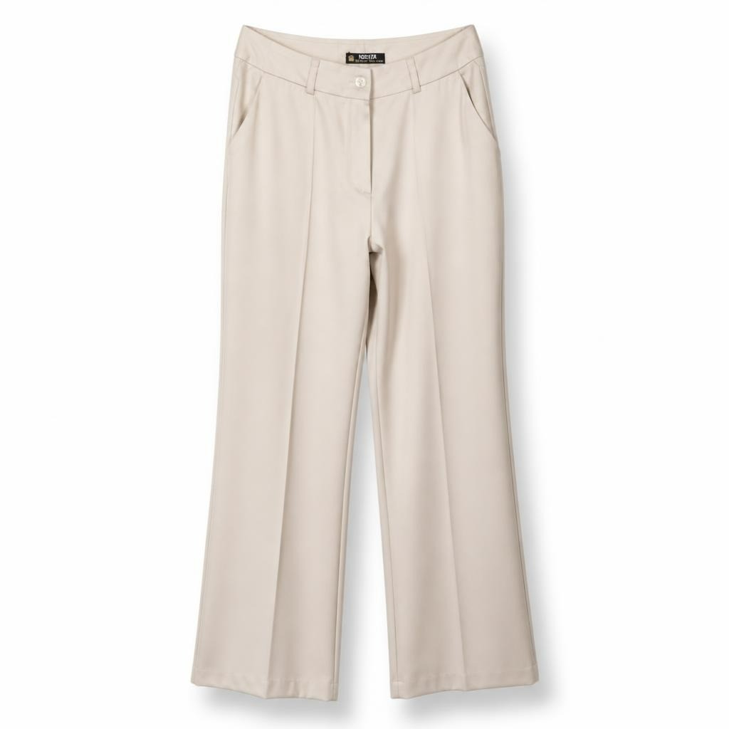 Nexus Beige Satin Straight-leg Trousers - new at Why Go Less, Lebanon