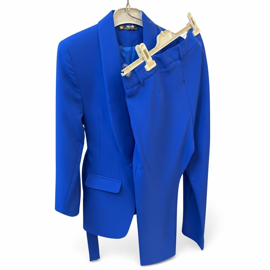 Nehir Royal Blue Blazer and Trouser Set - new at Why Go Less, Lebanon