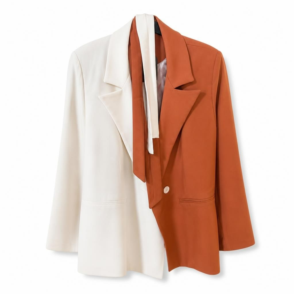 Terracotta & Cream Oversized Blazer Set - new at Why Go Less, Lebanon