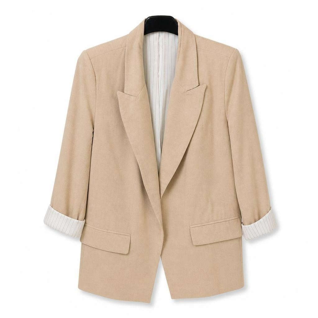 Beige Relaxed Fit Blazer - Supra Feelings - new at Why Go Less, Lebanon