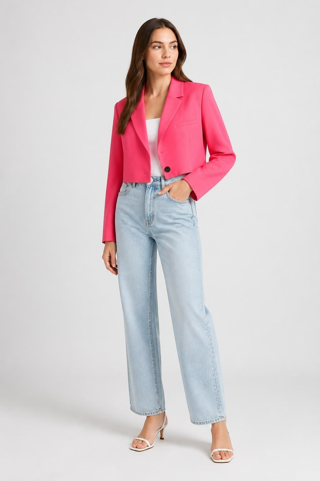 Maestro Woman Hot Pink Cropped Blazer NWT - new at Why Go Less, Lebanon