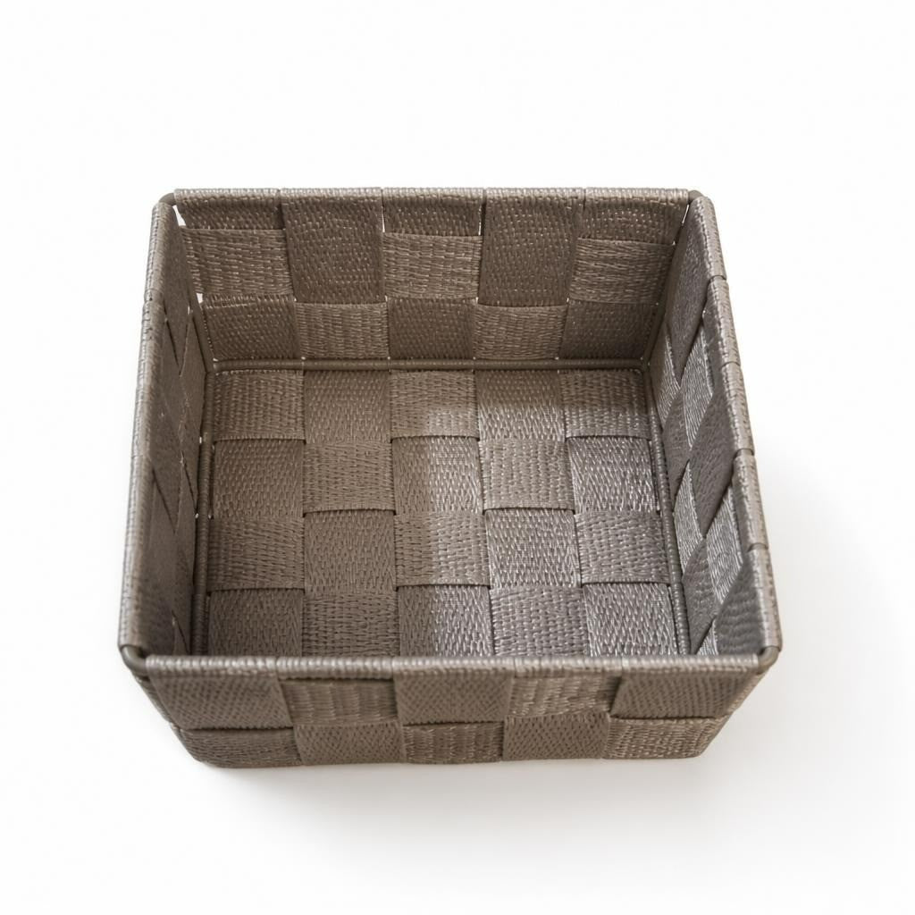Woven Storage Basket, Taupe/beige, Small - pre-loved at Why Go Less, Lebanon