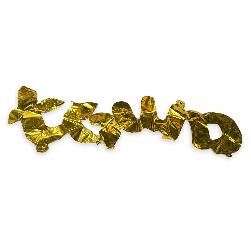 Gold Metallic Letter Balloons, Hebrew/arabic Script - pre-loved at Why Go Less, Lebanon