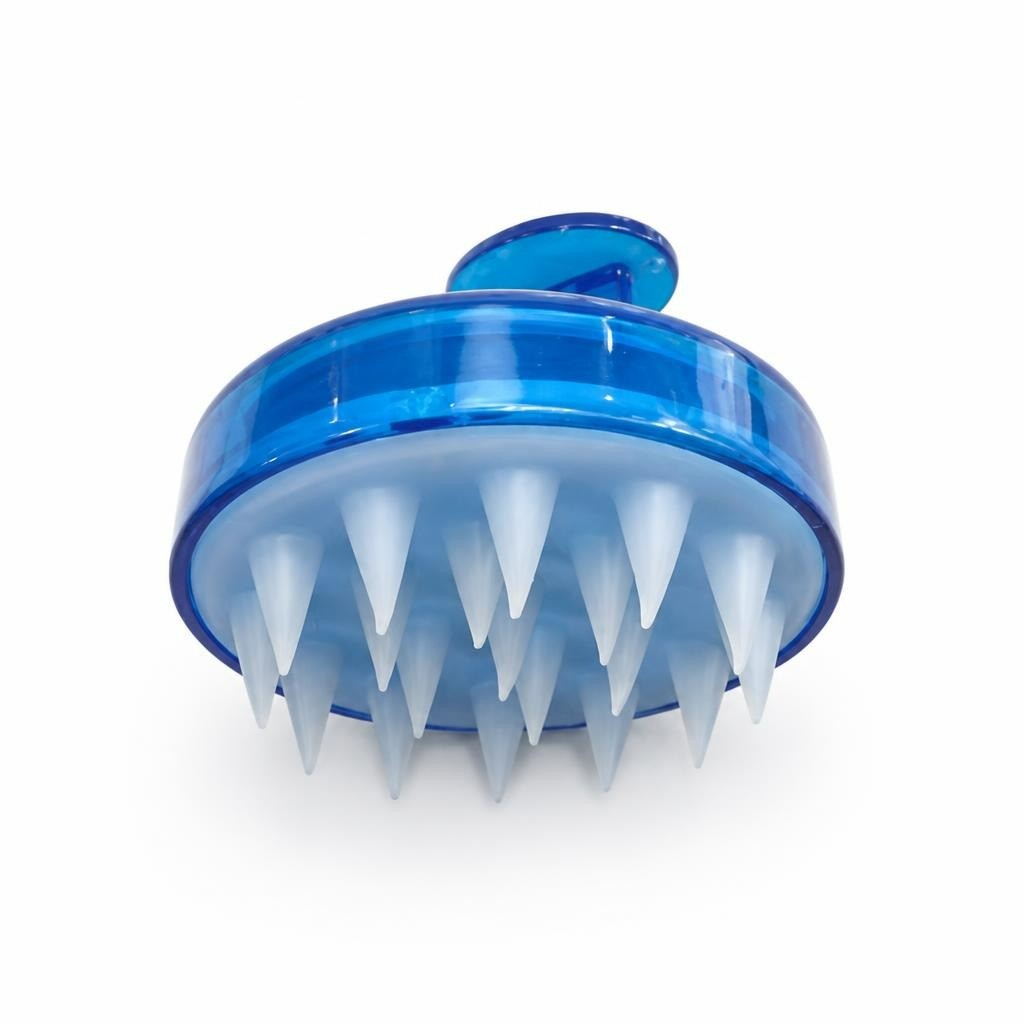 Scalp Massager Shampoo Brush Blue Silicone - pre-loved at Why Go Less, Lebanon
