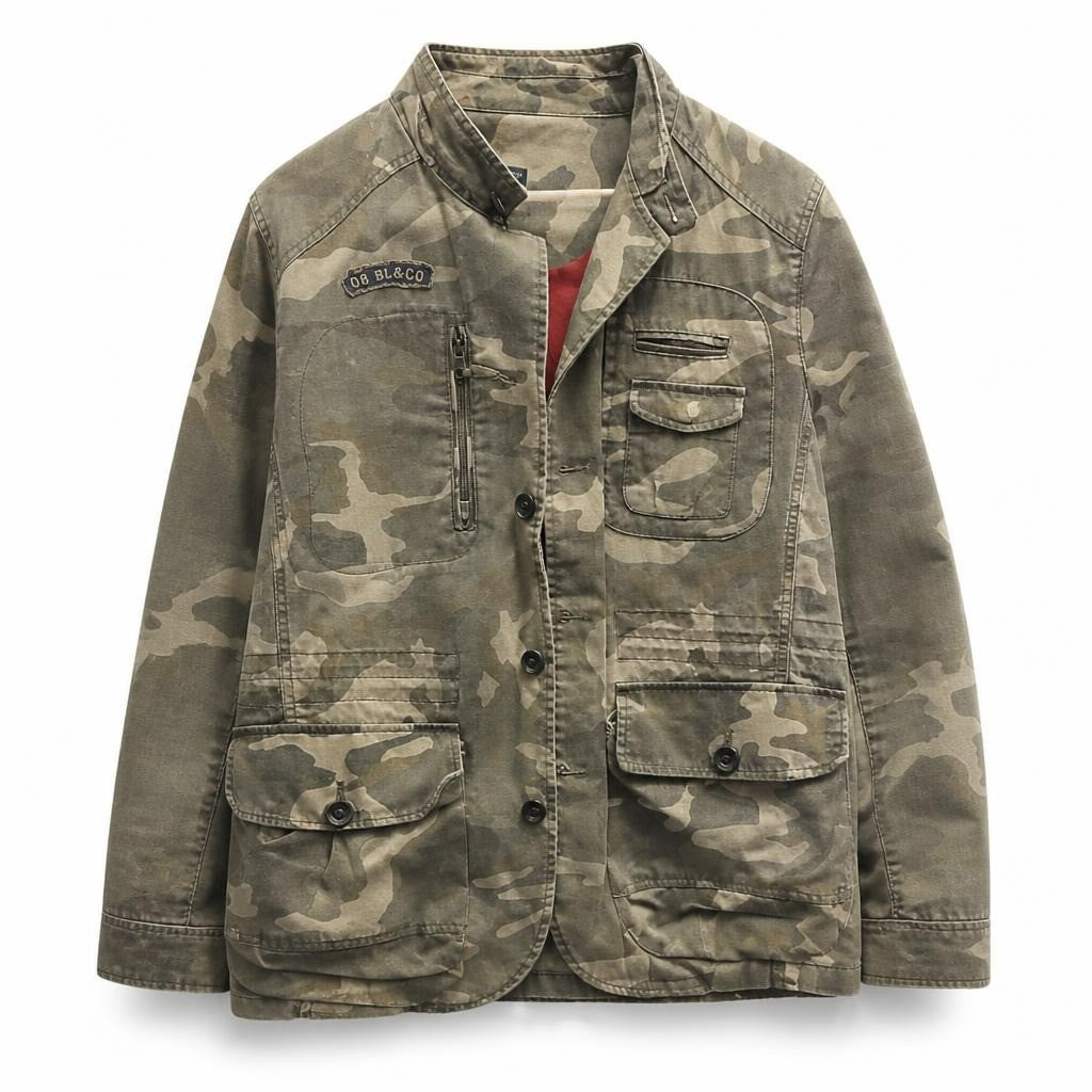 Mango Camo Military Jacket Multi-pocket - pre-loved at Why Go Less, Lebanon